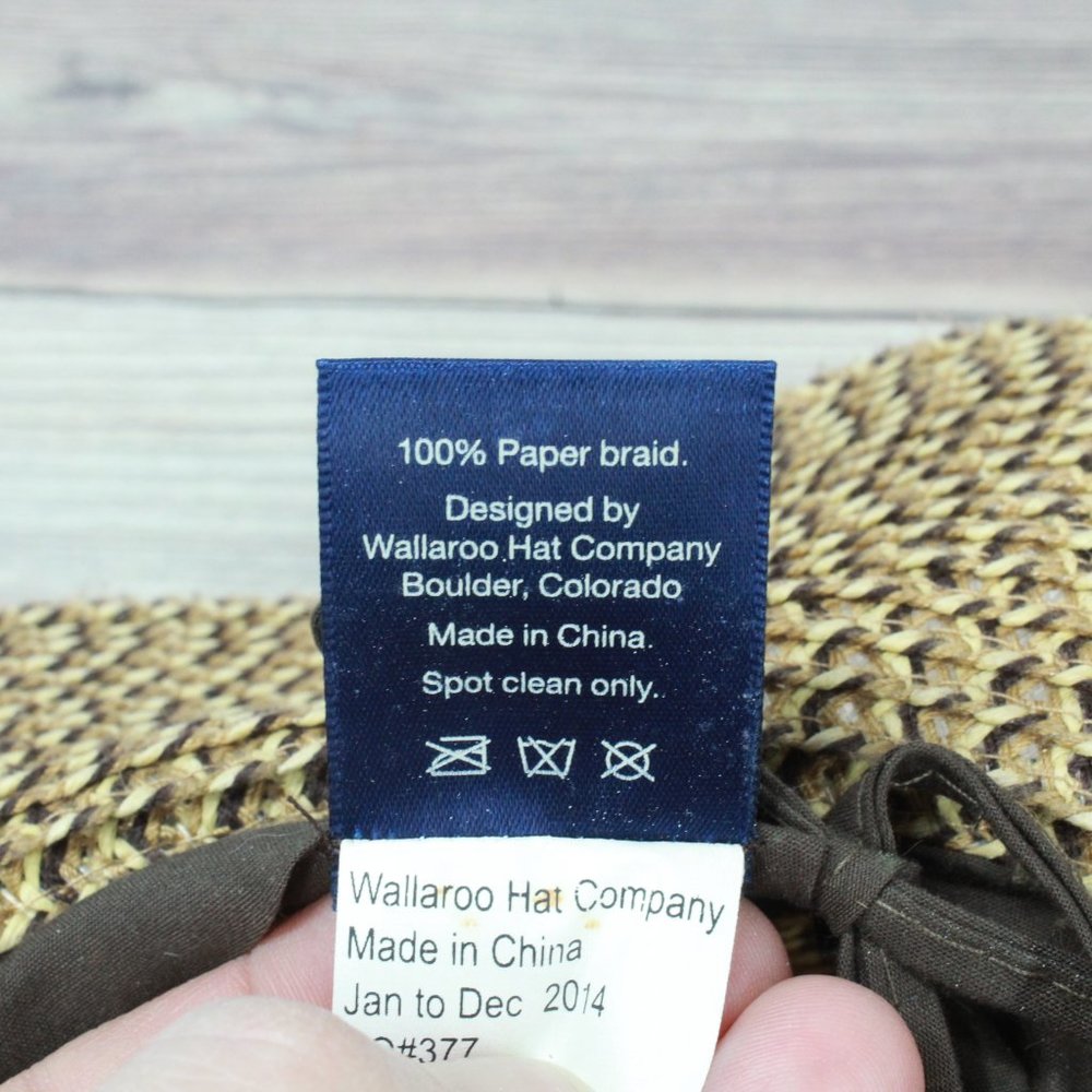 OUTBACK Wallaroo Brown 100% Paper Braid Woven Fedora Hat Size XL - Picture 9 of 10